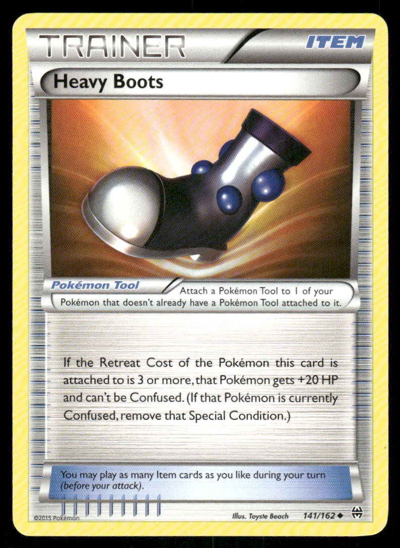 Pokemon Cards Heavy Boots 141/162 BREAKthrough XY Uncommon NM0