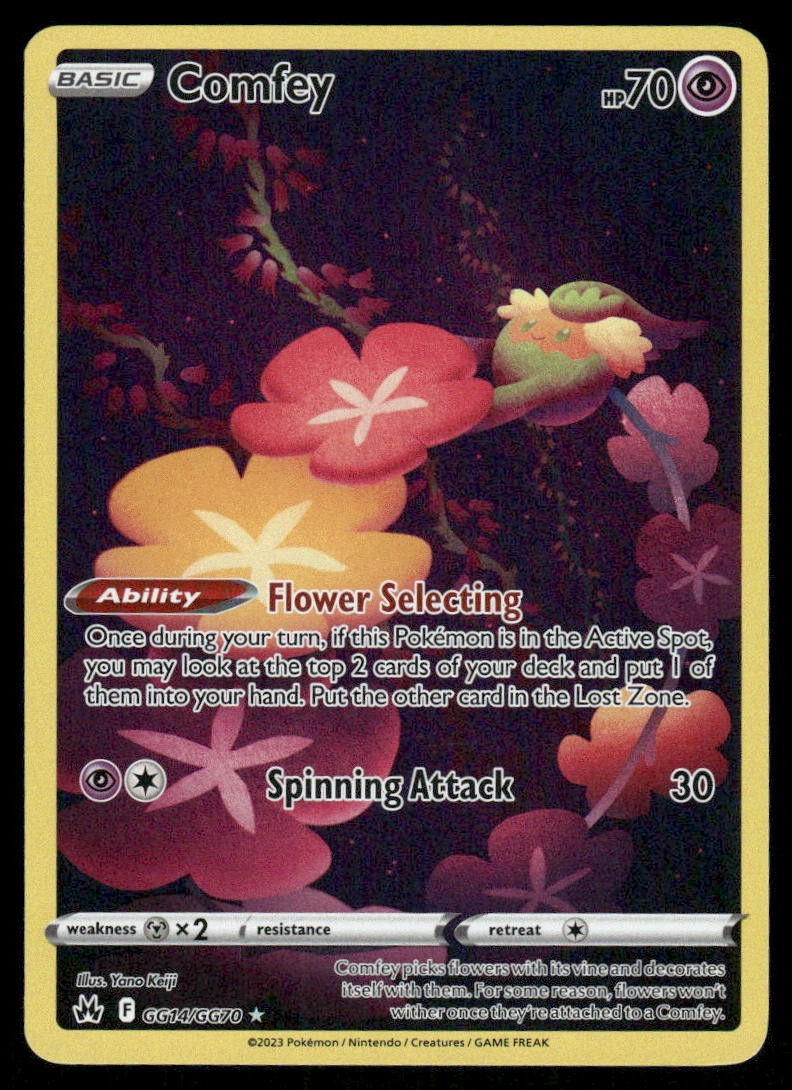 Pokemon Cards Comfey GG14/GG70 Crown Zenith Galarian Gallery Holo NM *20