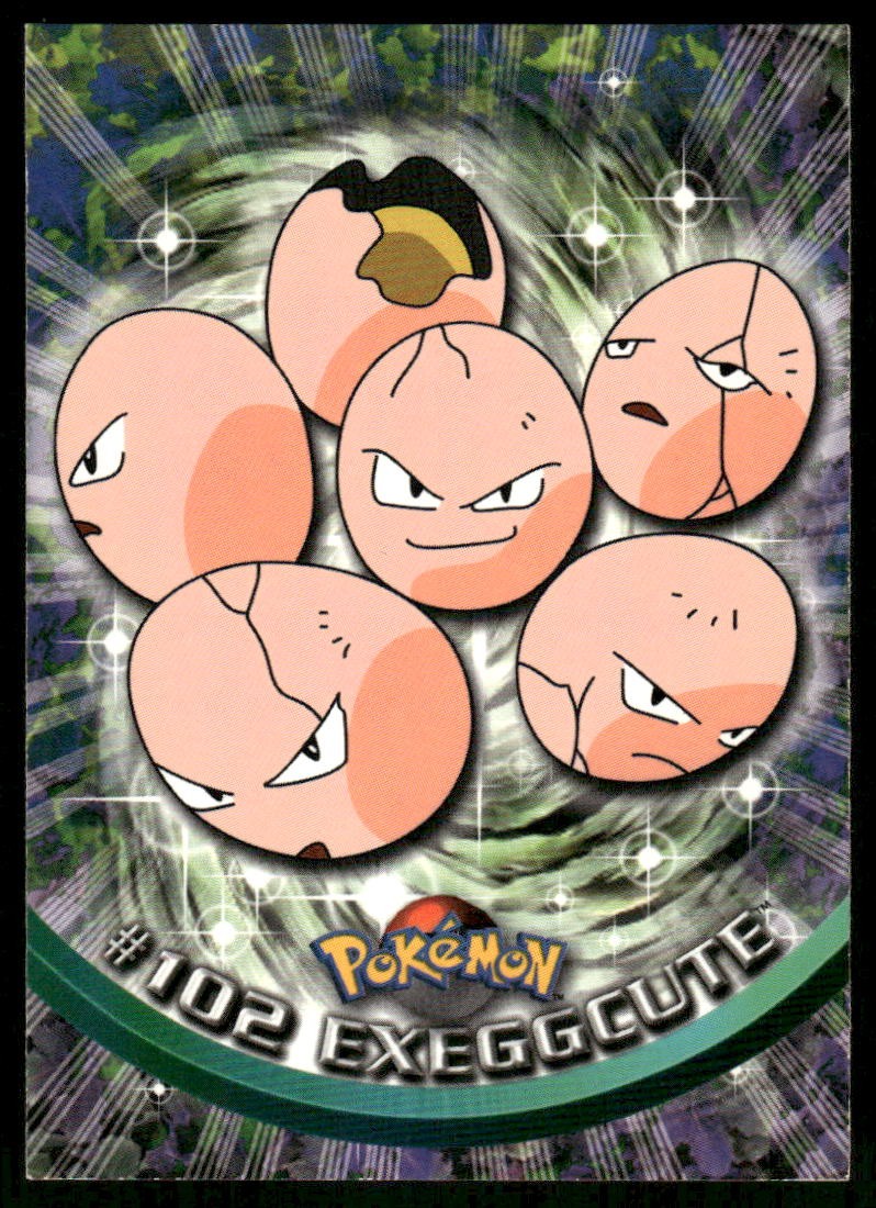 Pokemon Cards Exeggcute #102 Topps Trading Cards HOLO Series 2 LP *10