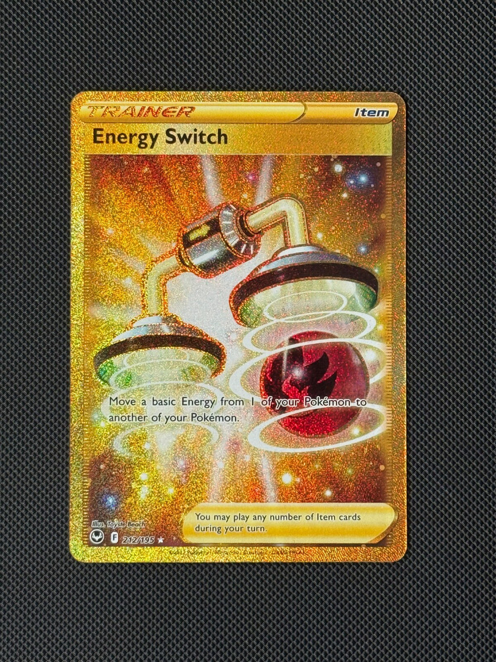 Energy Switch 212/195 Secret Pokémon Card Swsh12: Silver Tempest Holo NM0