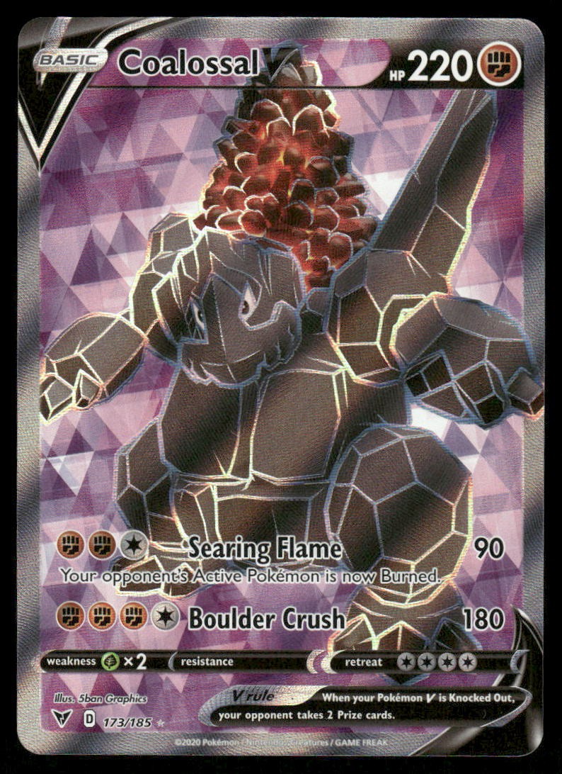 Pokemon Cards Coalossal V 173/185 Vivid Voltage Rare Ultra NM *20