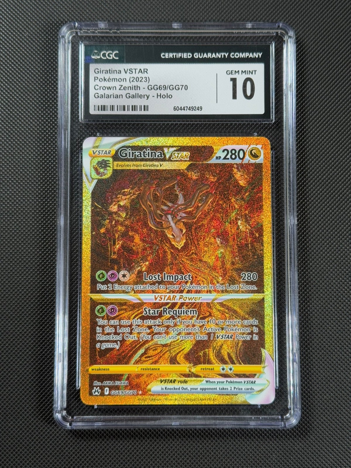CGC 10 Giratina VSTAR GG69/GG70 FULL ART Pokémon Card Crown Zenith GEM MINT0