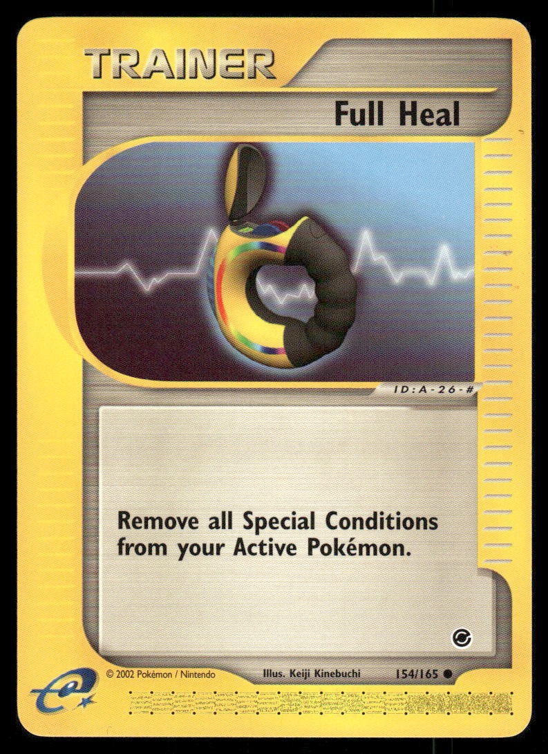 Pokemon Cards Full Heal 154/165 Expedition Base Set Common NM0