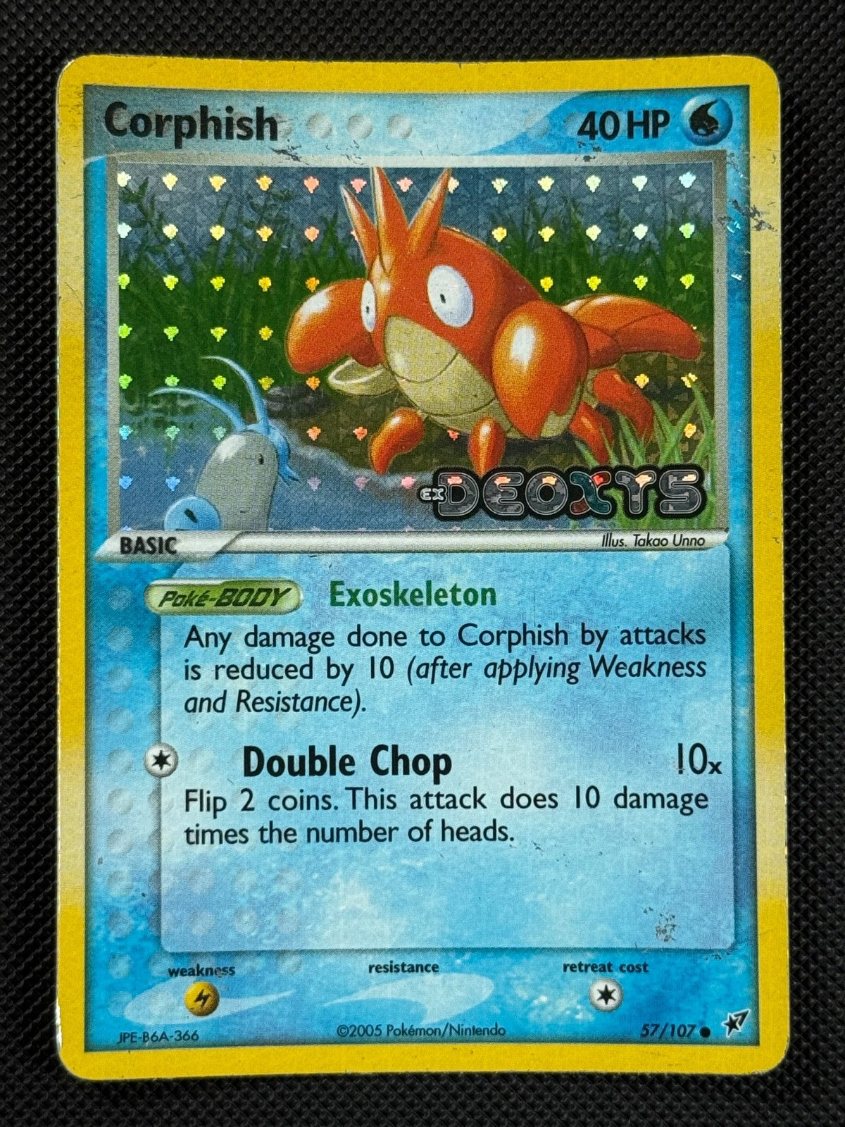 Corphish 57/107 STAMPED Pokémon Card EX Deoxys Reverse Holo Common0