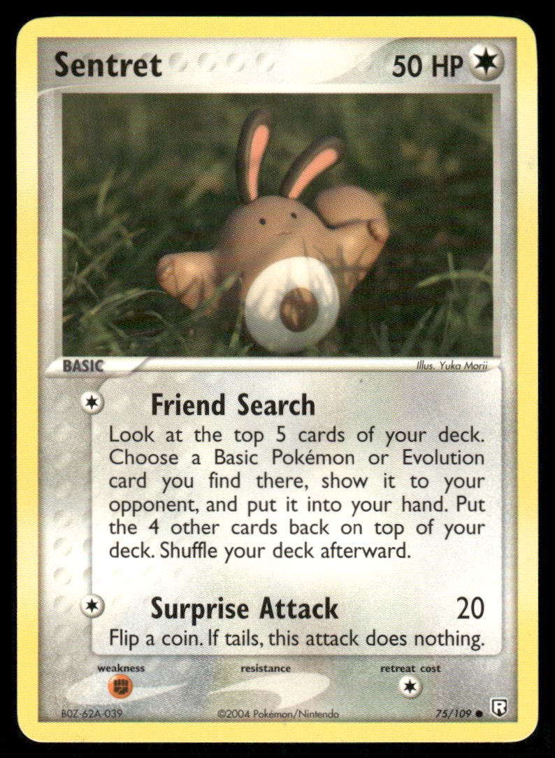 Pokemon Cards Sentret 75/109 Team Rocket Returns Common NM *10