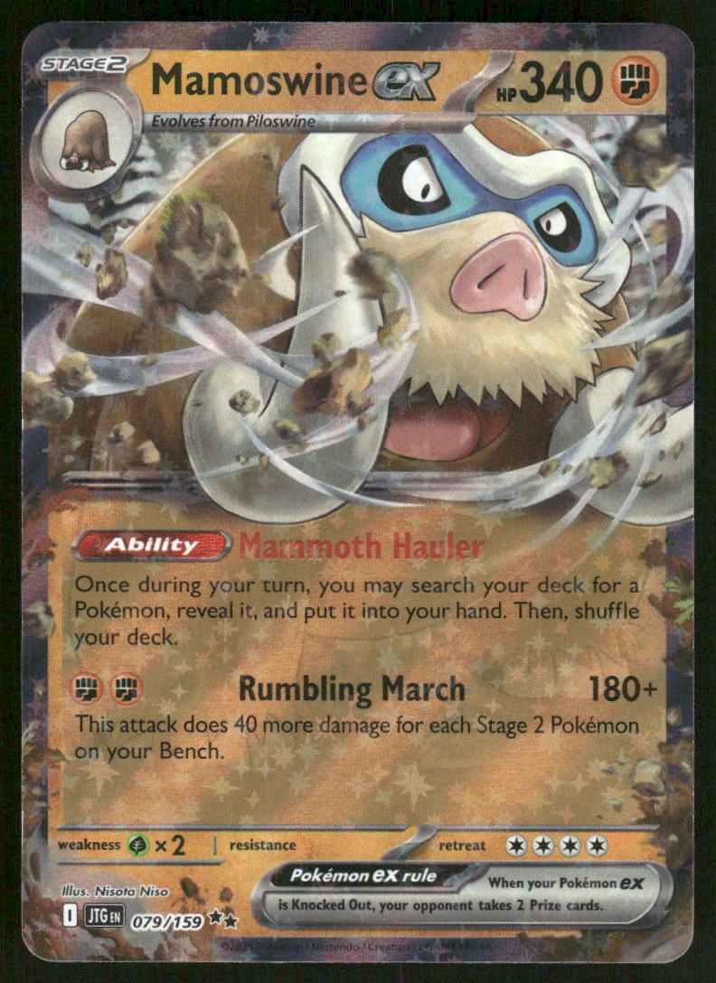 Pokemon Cards Mamoswine ex 079/159 Journey Together Double Rare NM *20