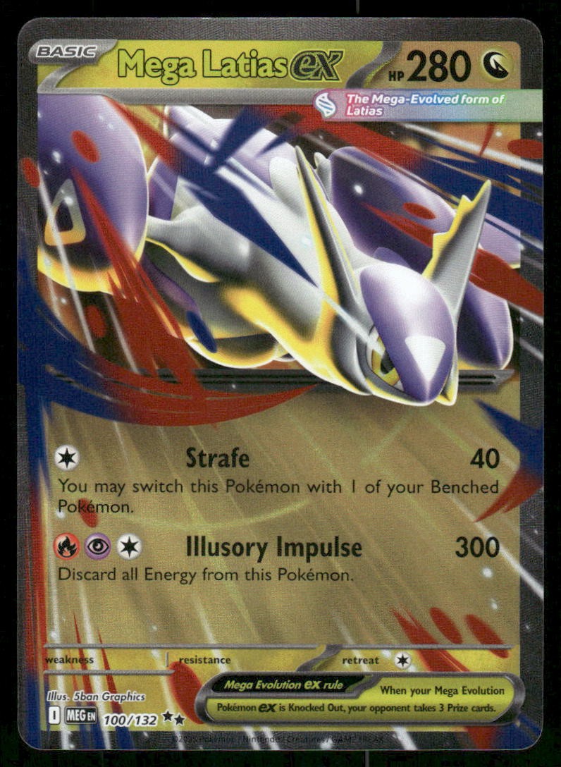 Pokemon Cards Mega Latias ex 100/132 Mega Evolution Double Rare NM0