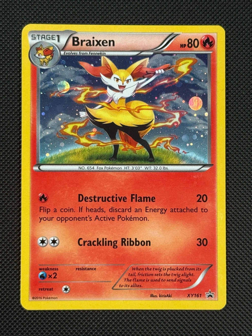 Braixen XY161 Black Star Promo Pokémon Card XY Promo0