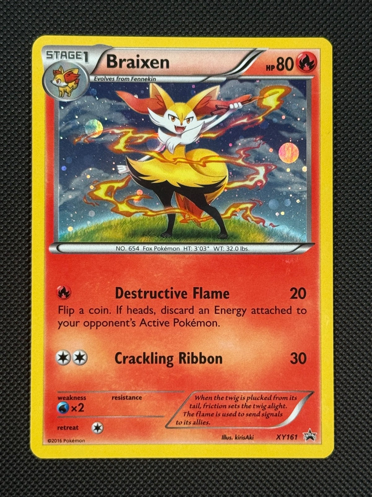 Braixen XY161 Black Star Promo Pokémon Card XY Promo0