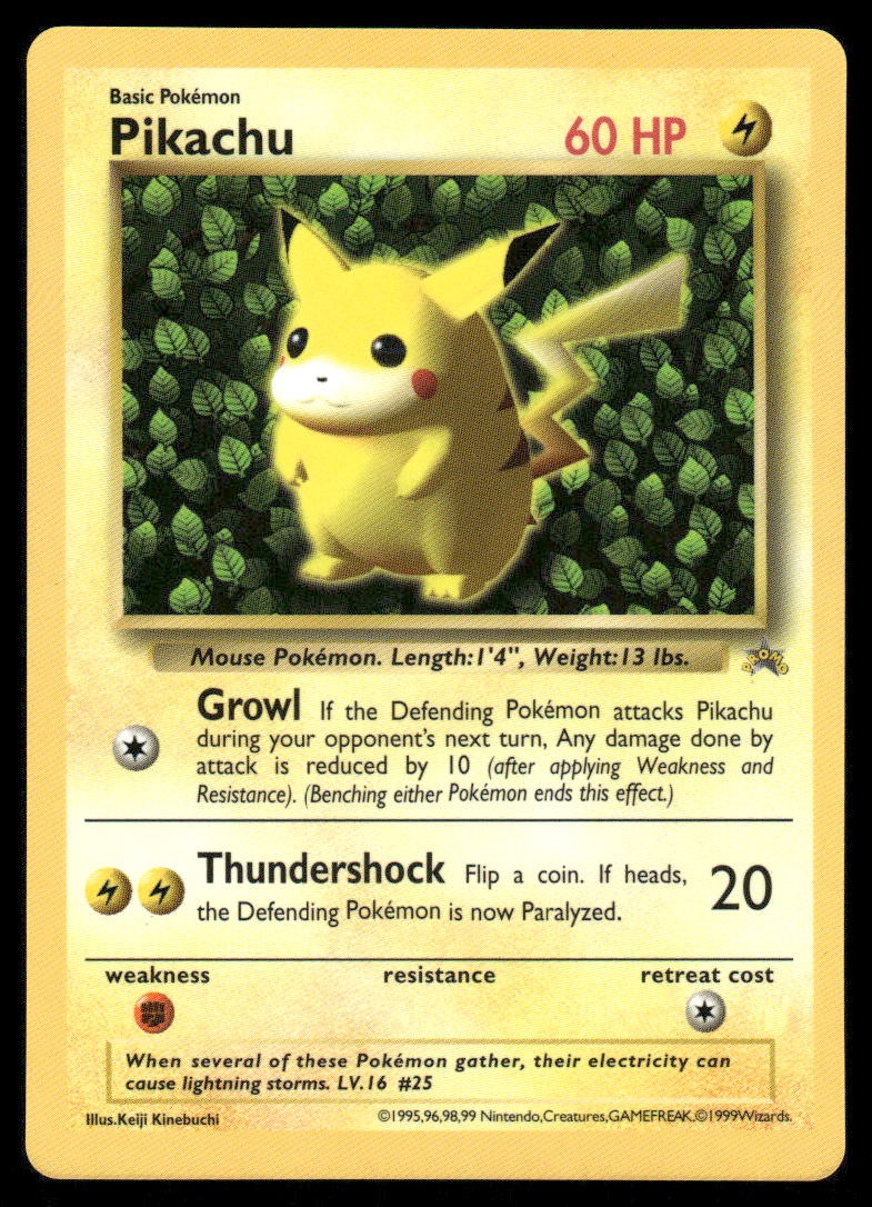Pokemon Cards Pikachu 1 Wizards Black Star Promos Promo LP0