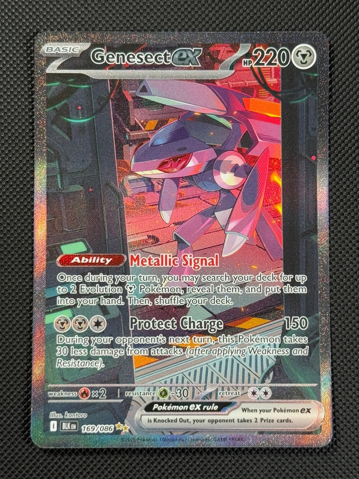 Genesect ex 169/086 SIR Pokémon Card S&V Black Bolt Holo Rare0