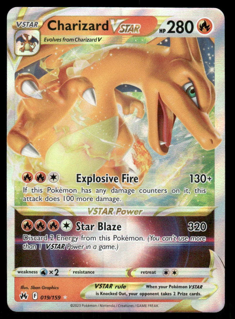 Pokemon Cards Charizard VSTAR 019/159 Crown Zenith Holo Rare VSTAR NM0