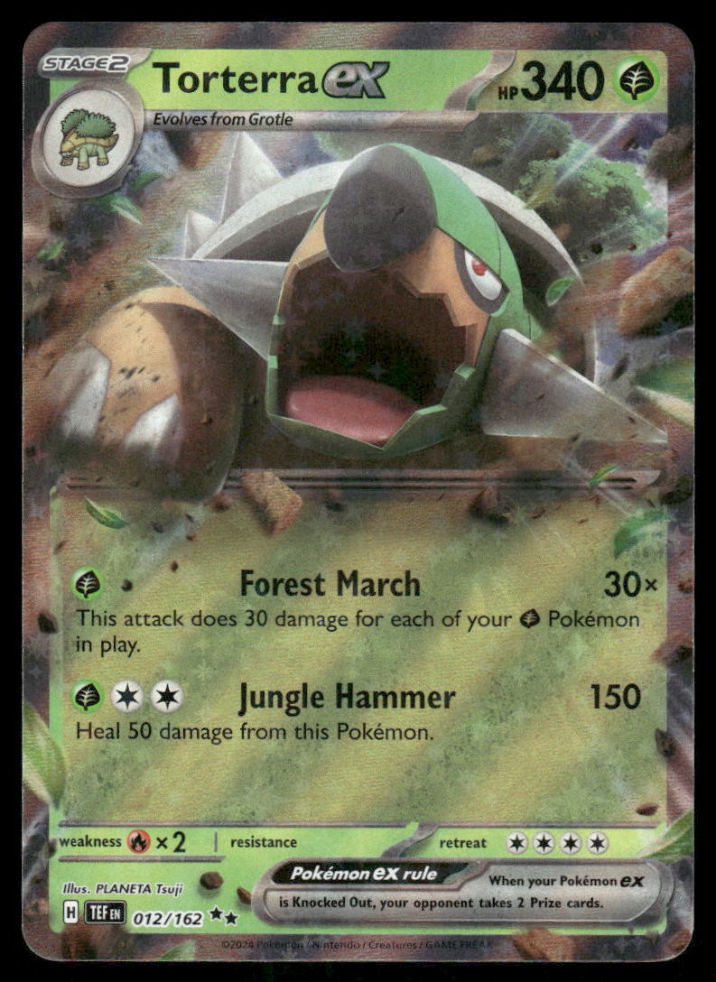 Pokemon Cards Torterra ex 012/162 Temporal Forces Double Rare NM0