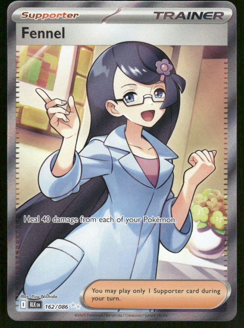 Pokemon Cards Fennel 162/086 Black Bolt Ultra Rare NM0