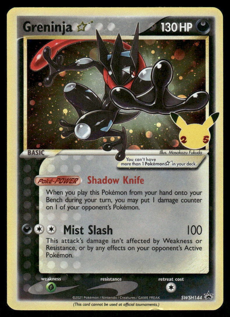 Pokemon Cards Greninja Star SWSH144 SWSH Black Star Promo NM0
