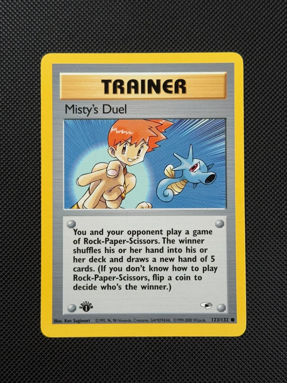 Pokémon Cards Misty's Duel 123/132 1ST EDITION Gym Heroes WOTC Common1