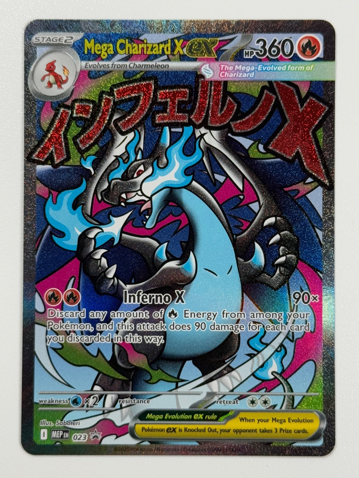 Pokémon Cards Mega Charizard X ex MEP 023 Promo MEGA Promo Holo Rare0
