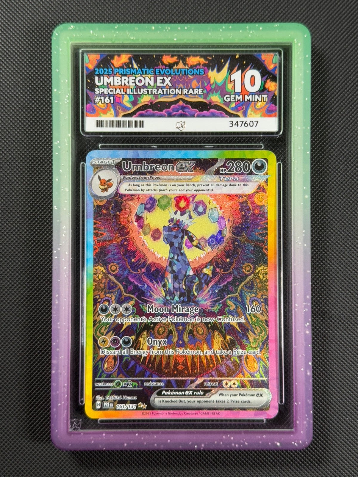 ACE 10 Umbreon ex 161/131 SIR Pokémon Card Prismatic Evolutions Holo GEM MINT0