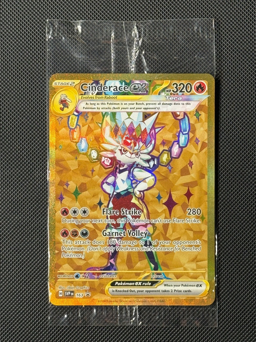 Cinderace SVP 163 Promo Pokémon Card Black Star Promo SEALED0