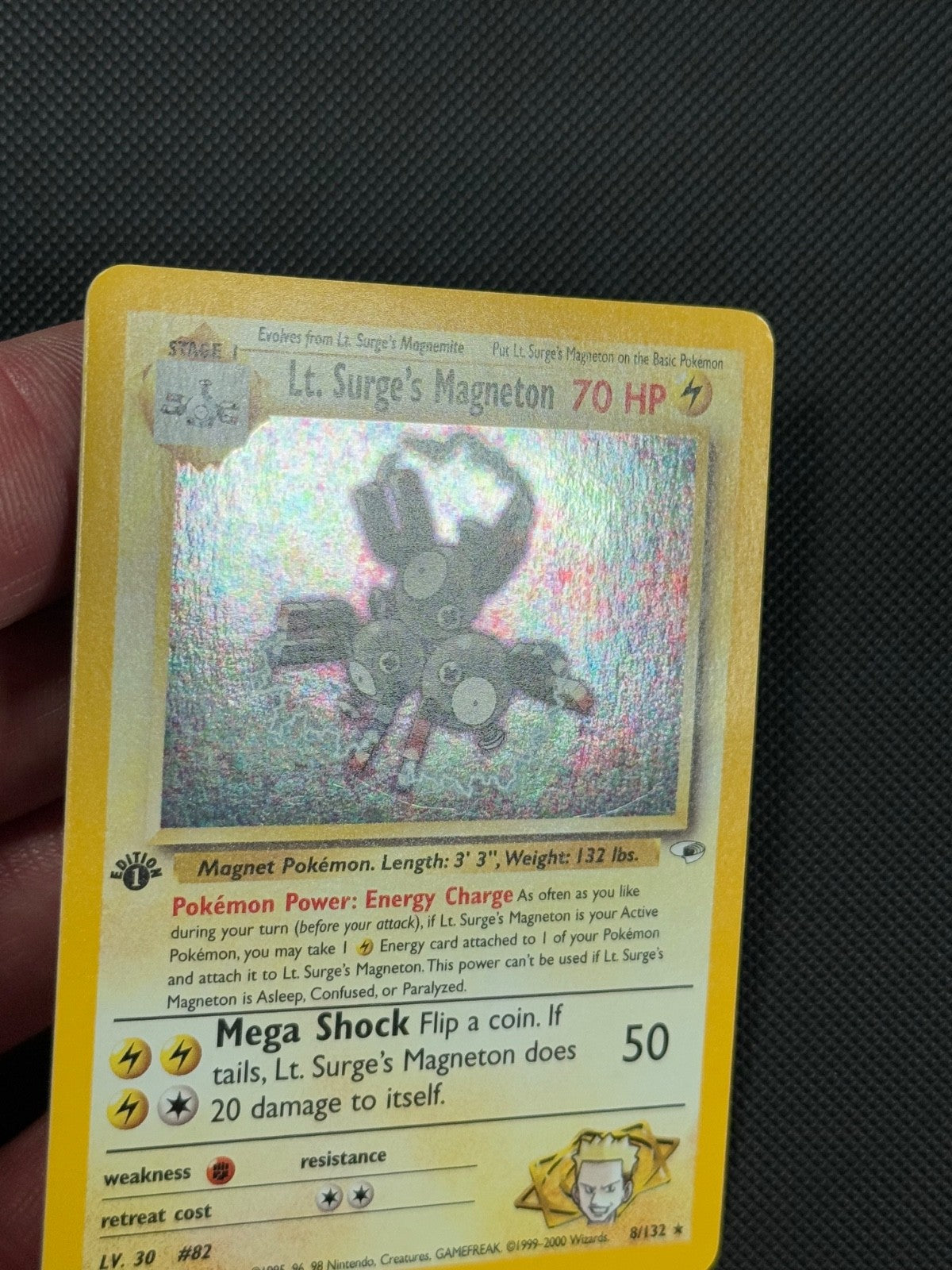 Pokémon Cards Lt. Surge's Magneton 8/132 1ST EDITION Gym Heroes WOTC Holo Rare4