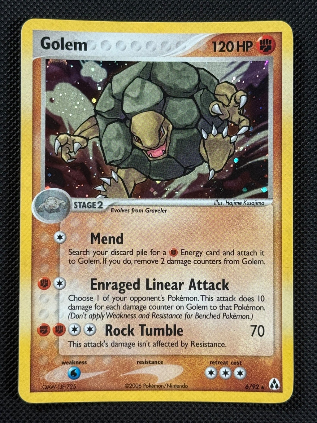 Golem 6/92 HOLO Pokémon Card EX Legend Maker Rare0