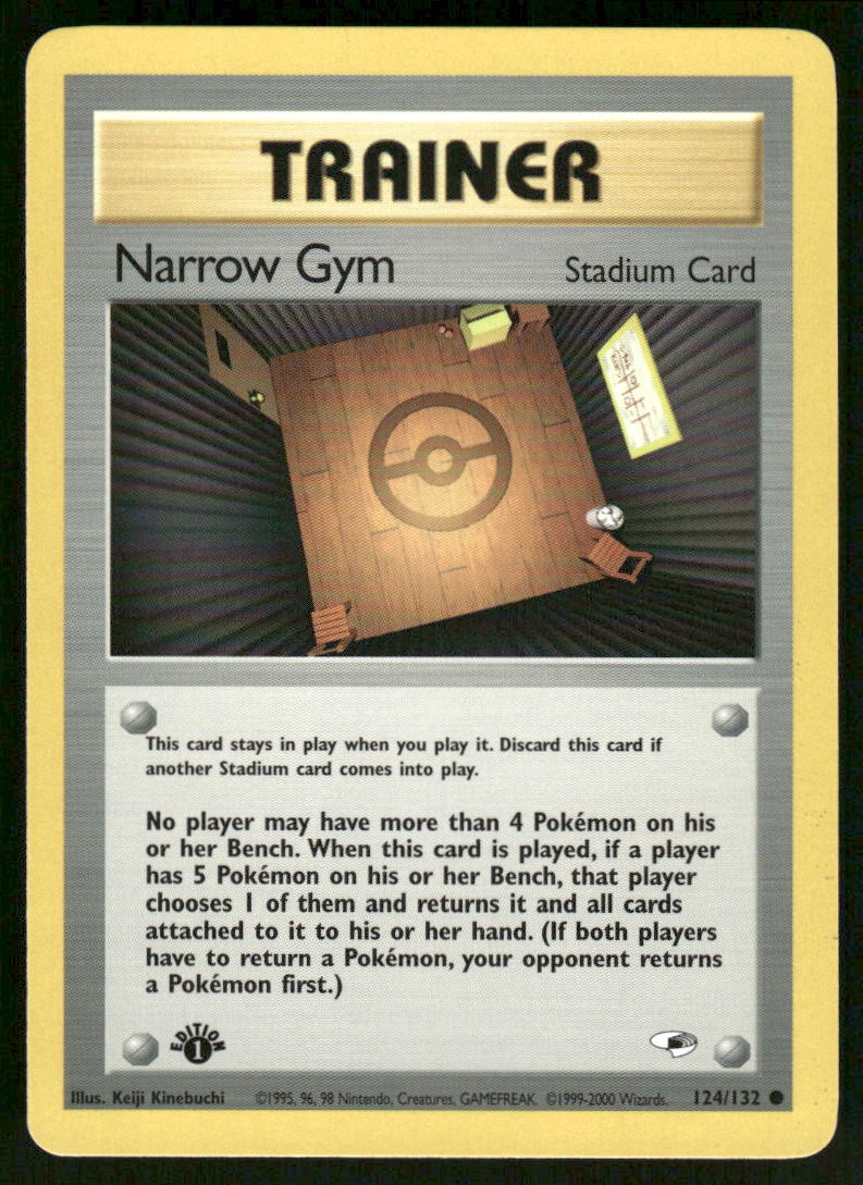 Pokemon Cards Narrow Gym 124/132 1ST EDITION Gym Heroes WOTC Common NM0