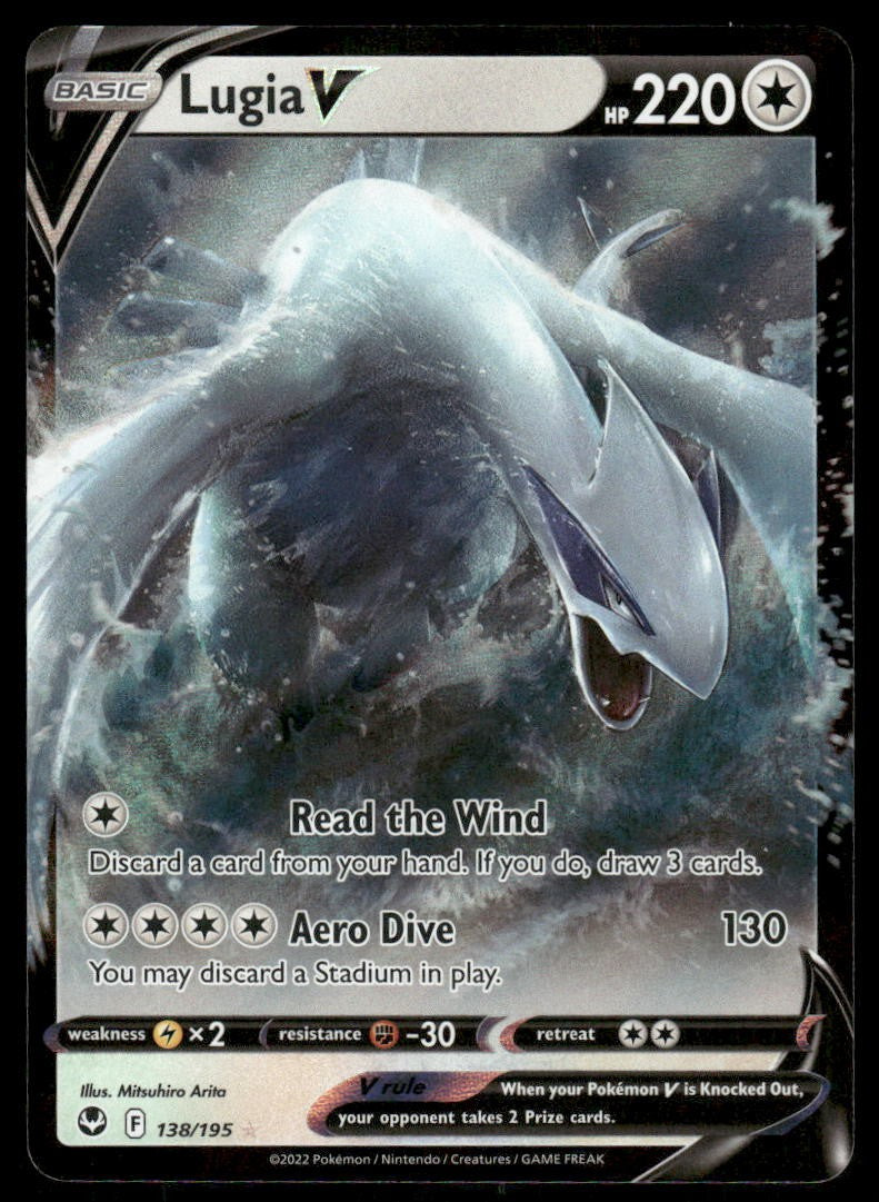 Pokemon Cards Lugia V 138/195 Silver Tempest Holo Rare V NM *20