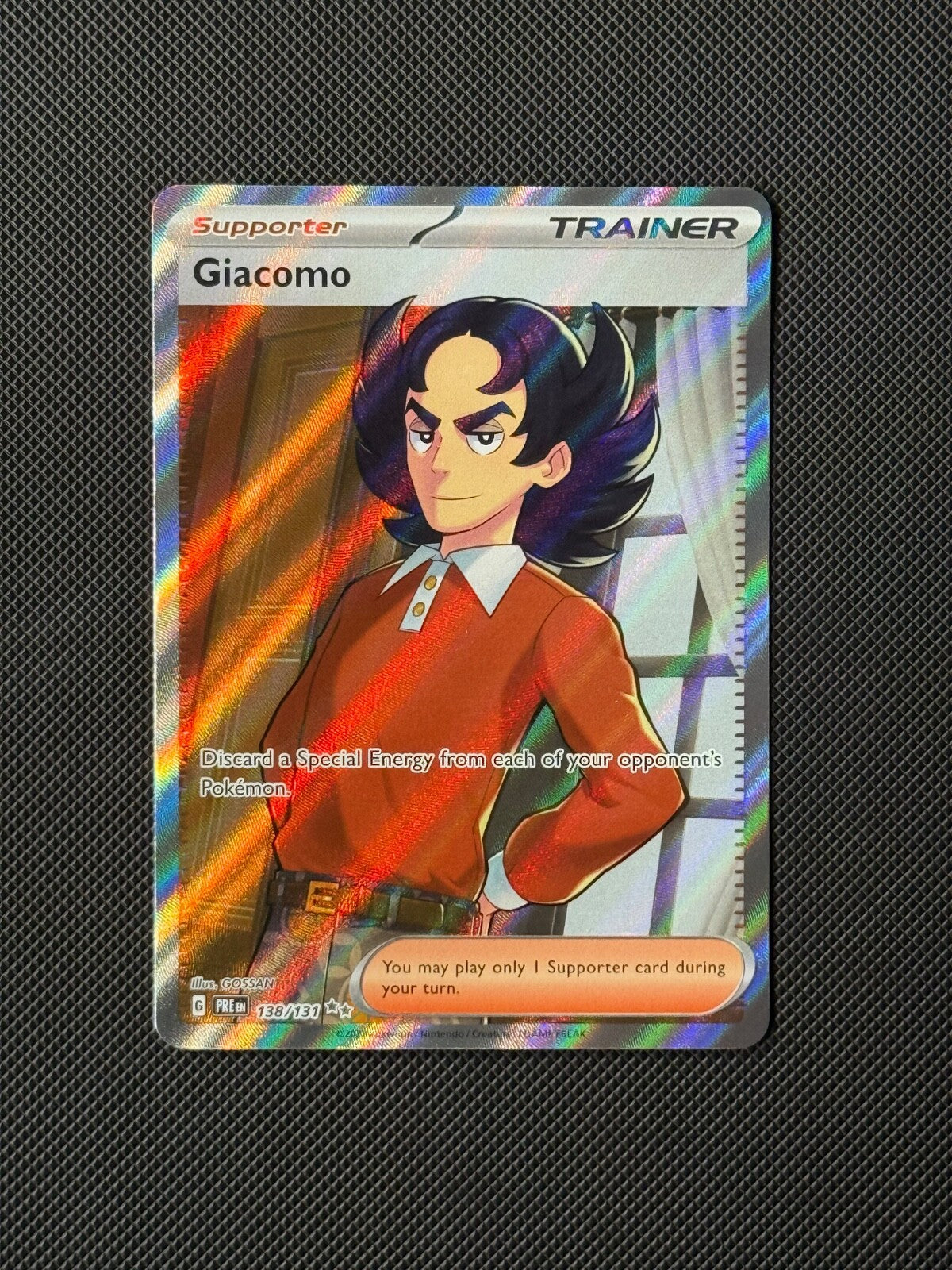 Giacomo 138/131 UR Pokémon Card Prismatic Evolutions Holo NM0