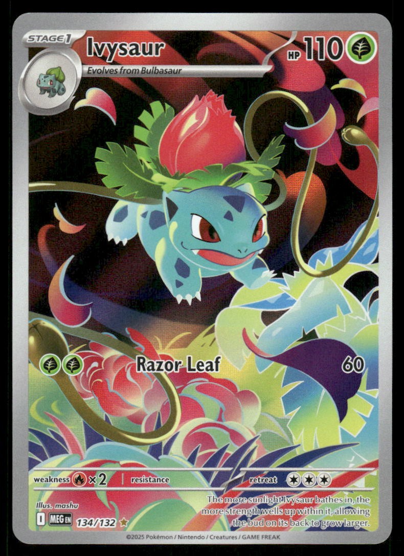 Pokemon Cards Ivysaur 134/132 Mega Evolution Illustration Rare NM *10
