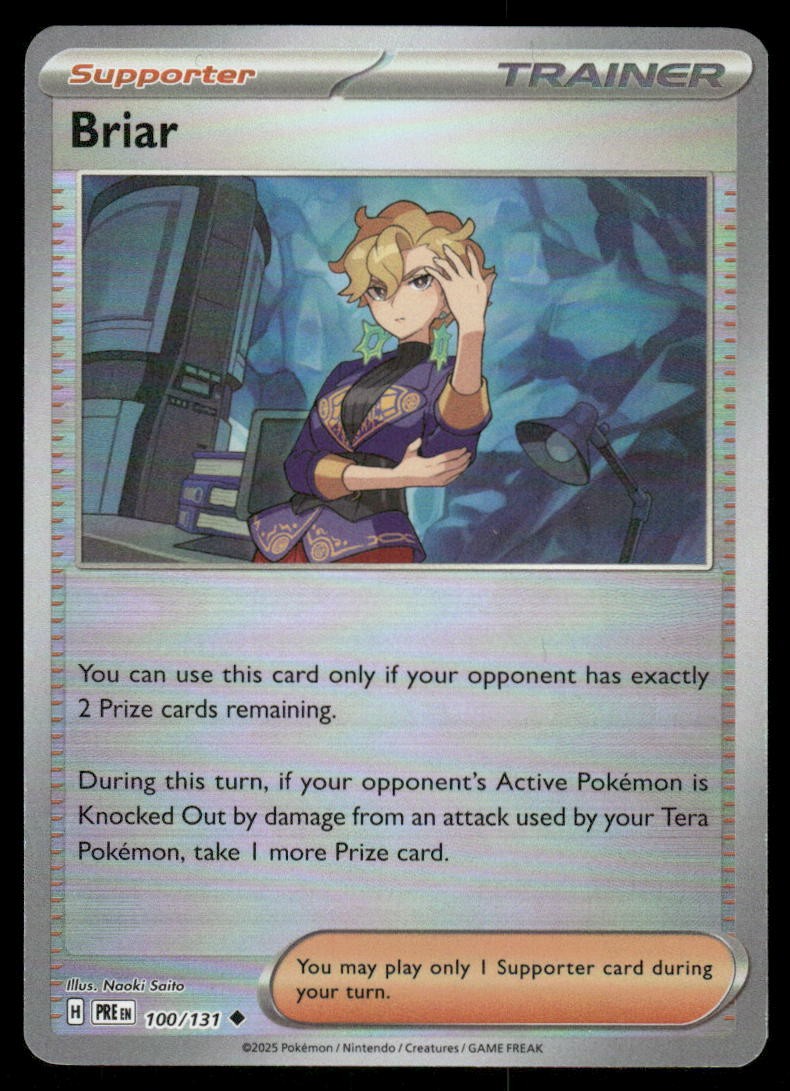 Pokemon Cards Briar 100/131 Reverse Holo Prismatic Evolutions Uncommon NM *20