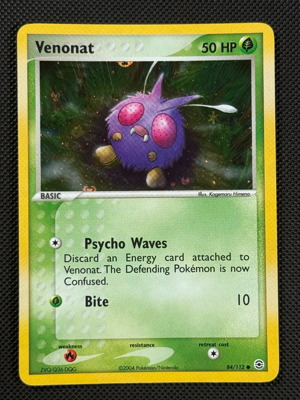 Venonat 84/112 REVERSE HOLO Pokémon Card EX FireRed LeafGreen Holo Common0