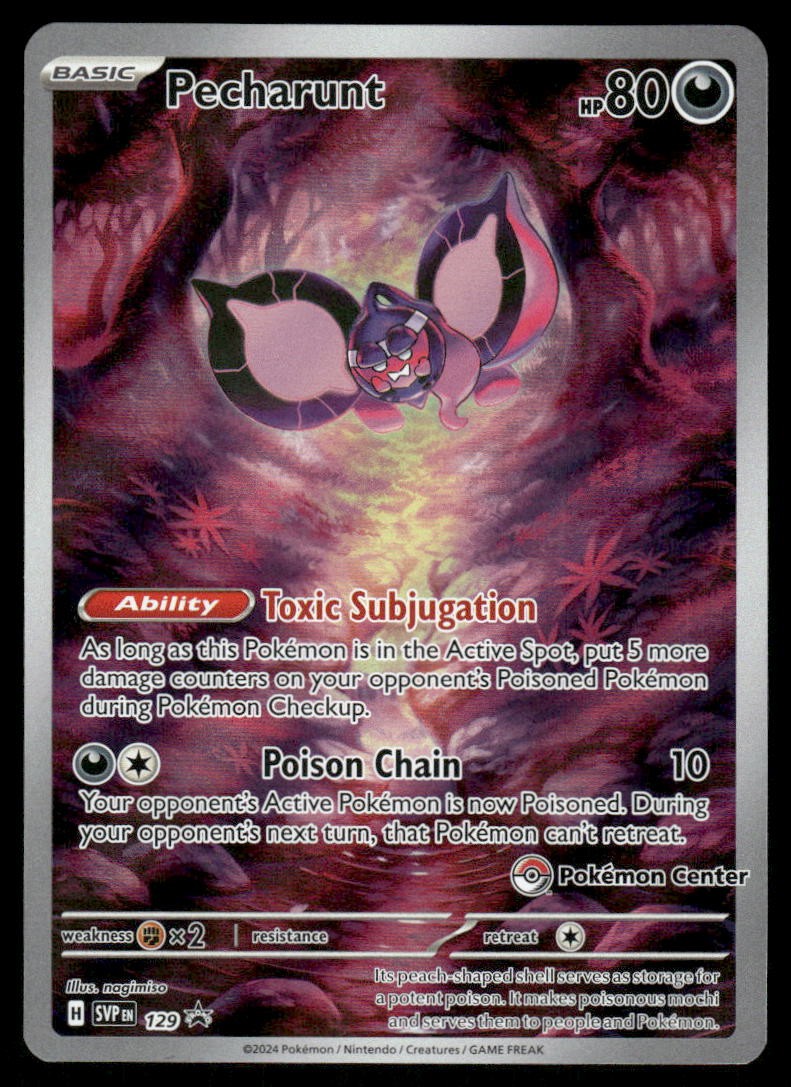 Pokemon Cards Pecharunt SVP 129 Pokémon Center Scarlet & Violet Promo NM0