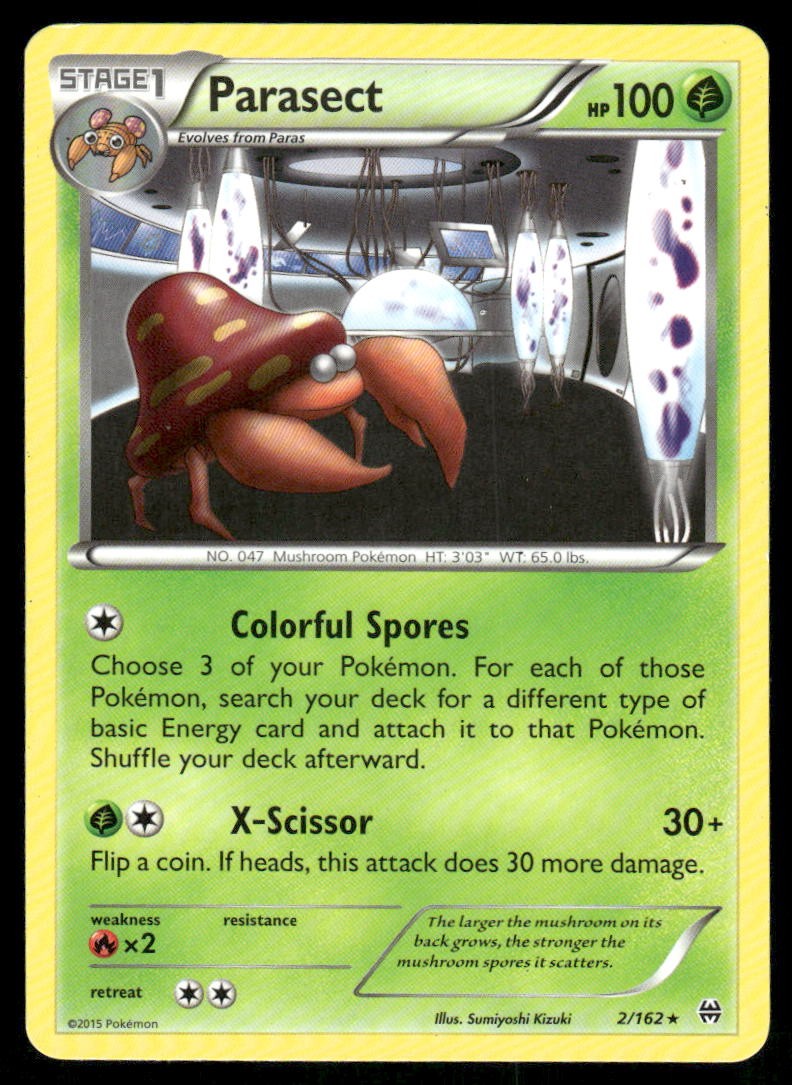 Pokemon Cards Parasect 2/162 BREAKthrough XY Rare NM0