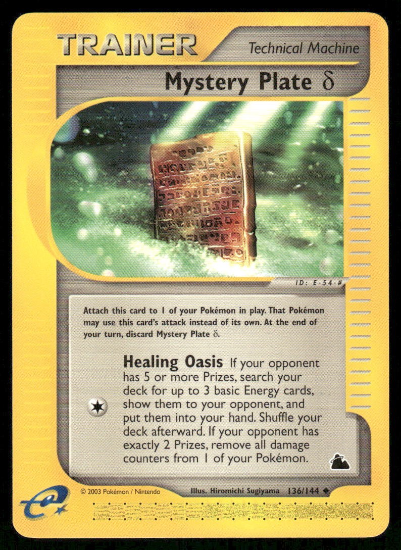 Pokemon Cards Mystery Plate 136/144 Skyridge WOTC Uncommon NM0