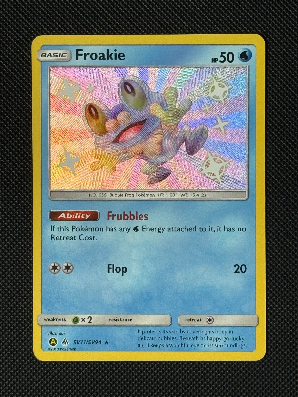 Froakie SV11/SV94 Holo Pokémon Card Hidden Fates Baby Shiny 0