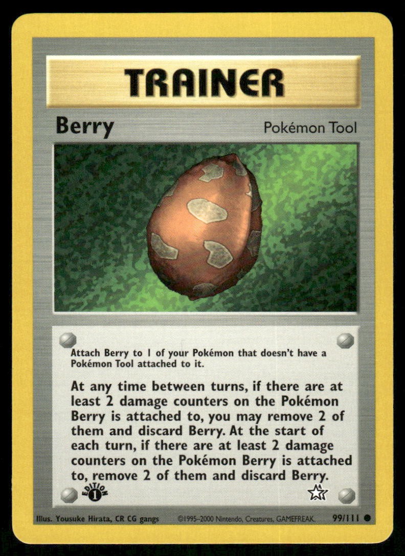 Pokemon Cards Berry 99/111 1ST EDITION Neo Genesis WOTC Common NM0