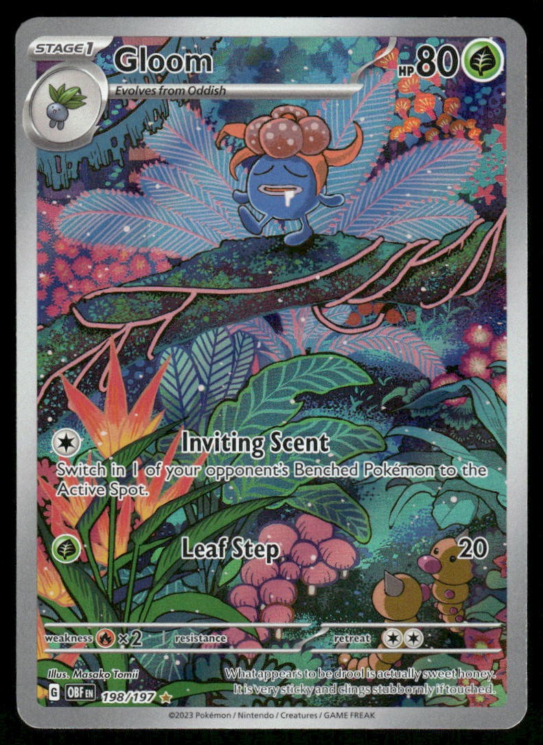Pokemon Cards Gloom 198/197 Obsidian Flames Illustration Rare NM *30