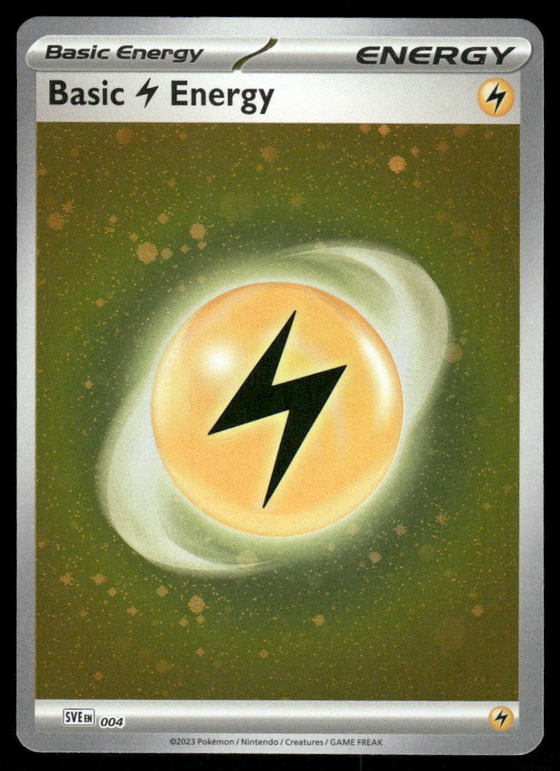 Pokemon Cards Basic Lightning Energy 004 Scarlet & Violet HOLO Common NM0