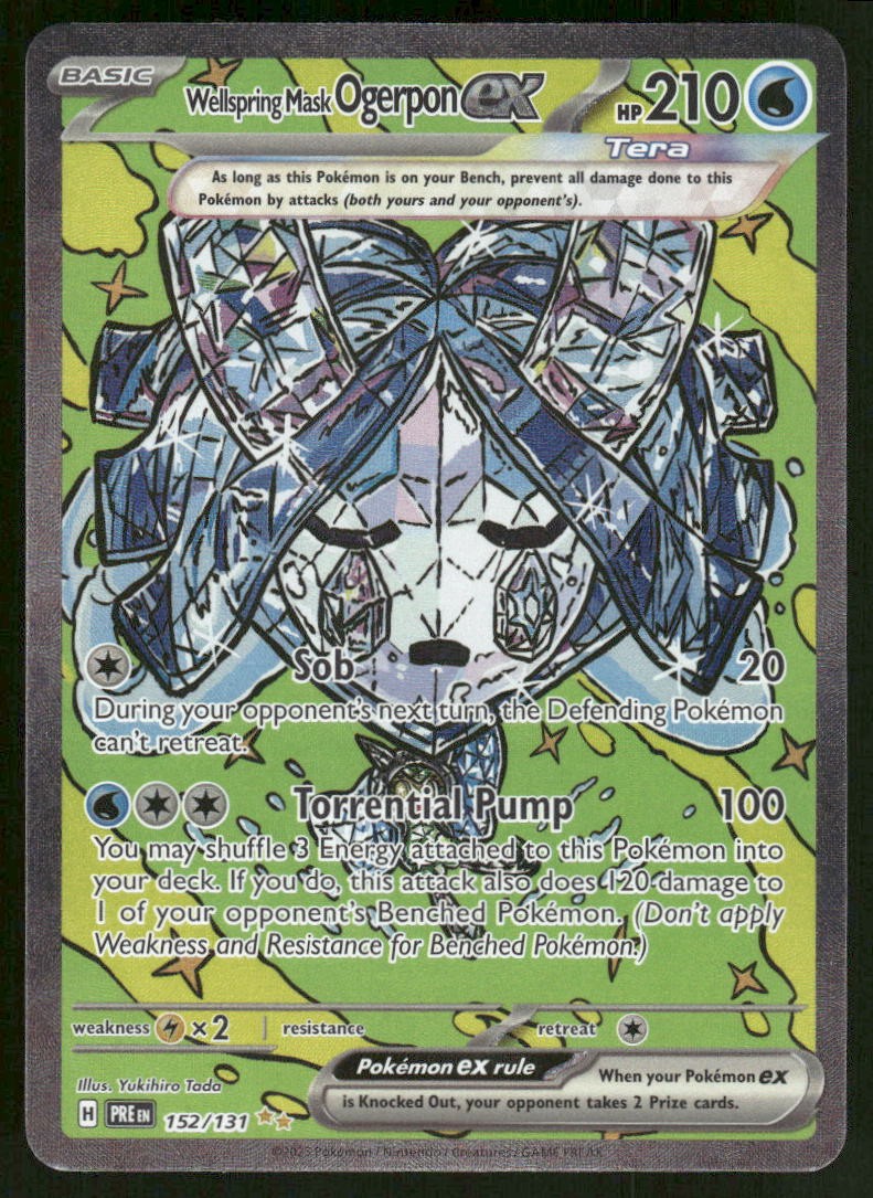 Pokemon Cards Wellspring Mask Ogerpon ex 152/131 Prismatic Evolutions NM0