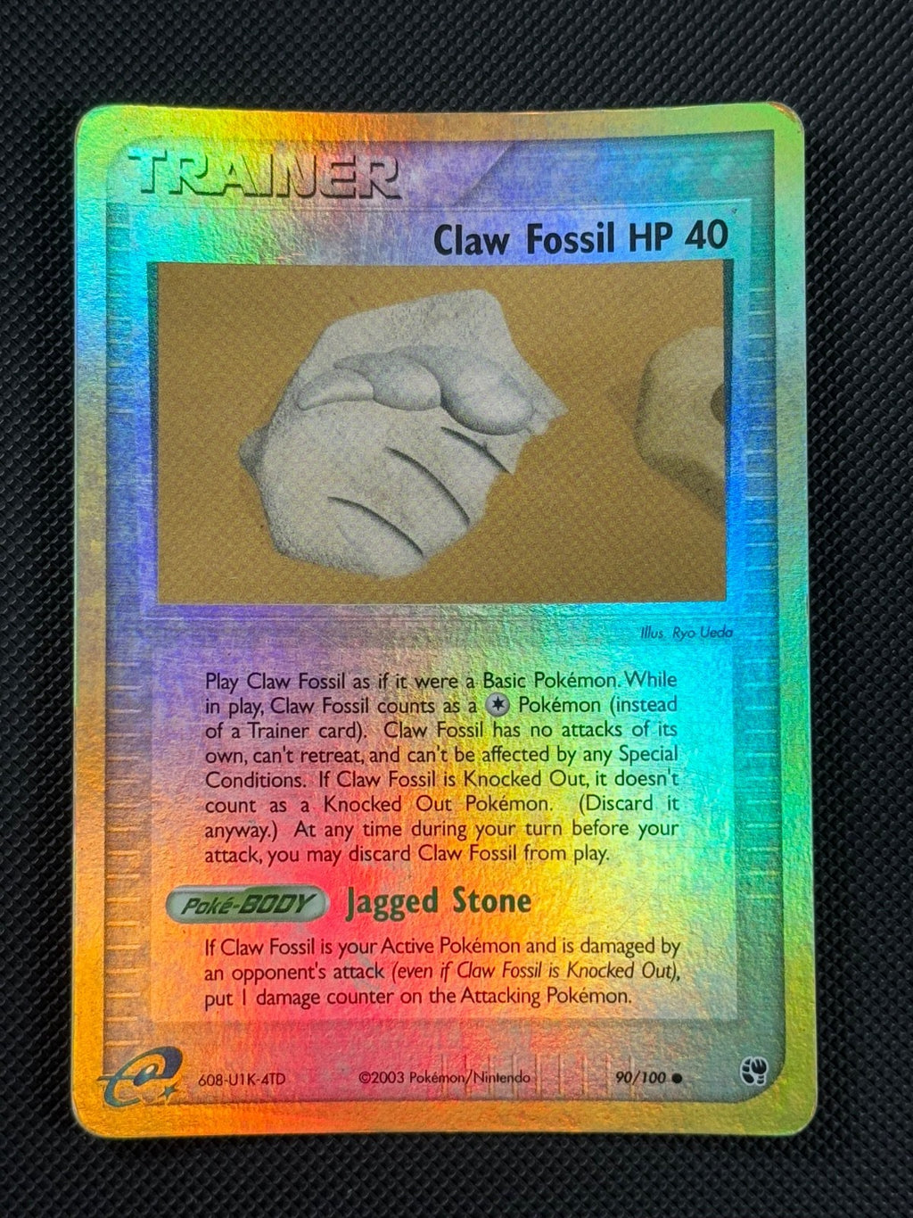 Claw Fossil HP 40 90/100 REVERSE HOLO Pokémon Card EX Sandstorm Holo Uncommon0