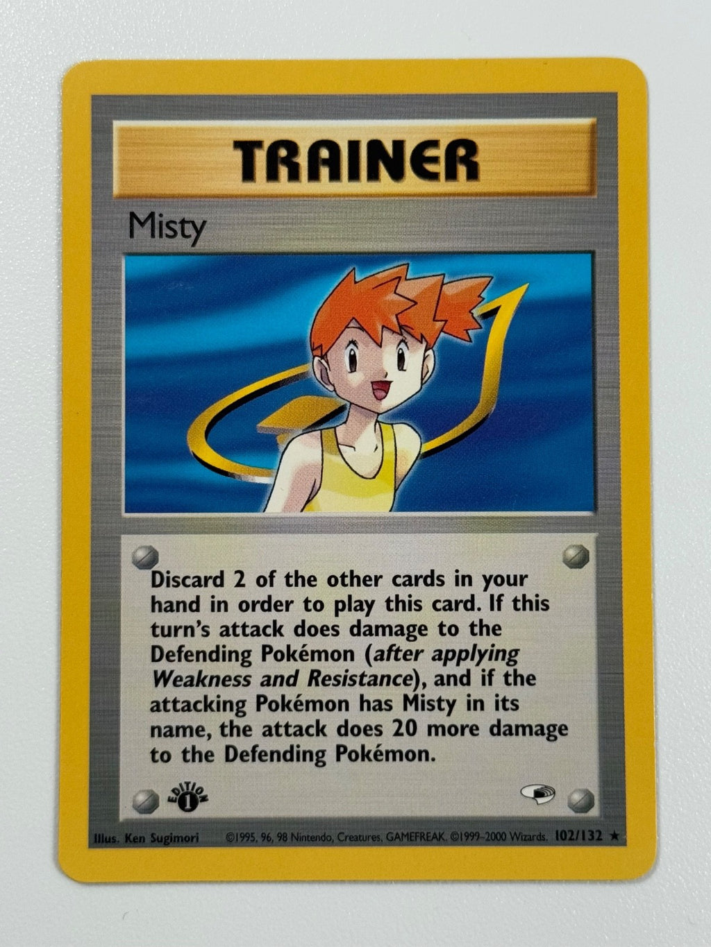 Pokémon Cards Misty 102/132 1ST EDITION Gym Heroes WOTC Rare0