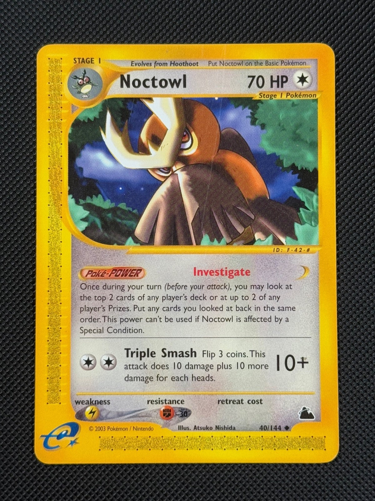 Noctowl 40/144 REGULAR Pokémon Card WOTC Skyridge Uncommon0
