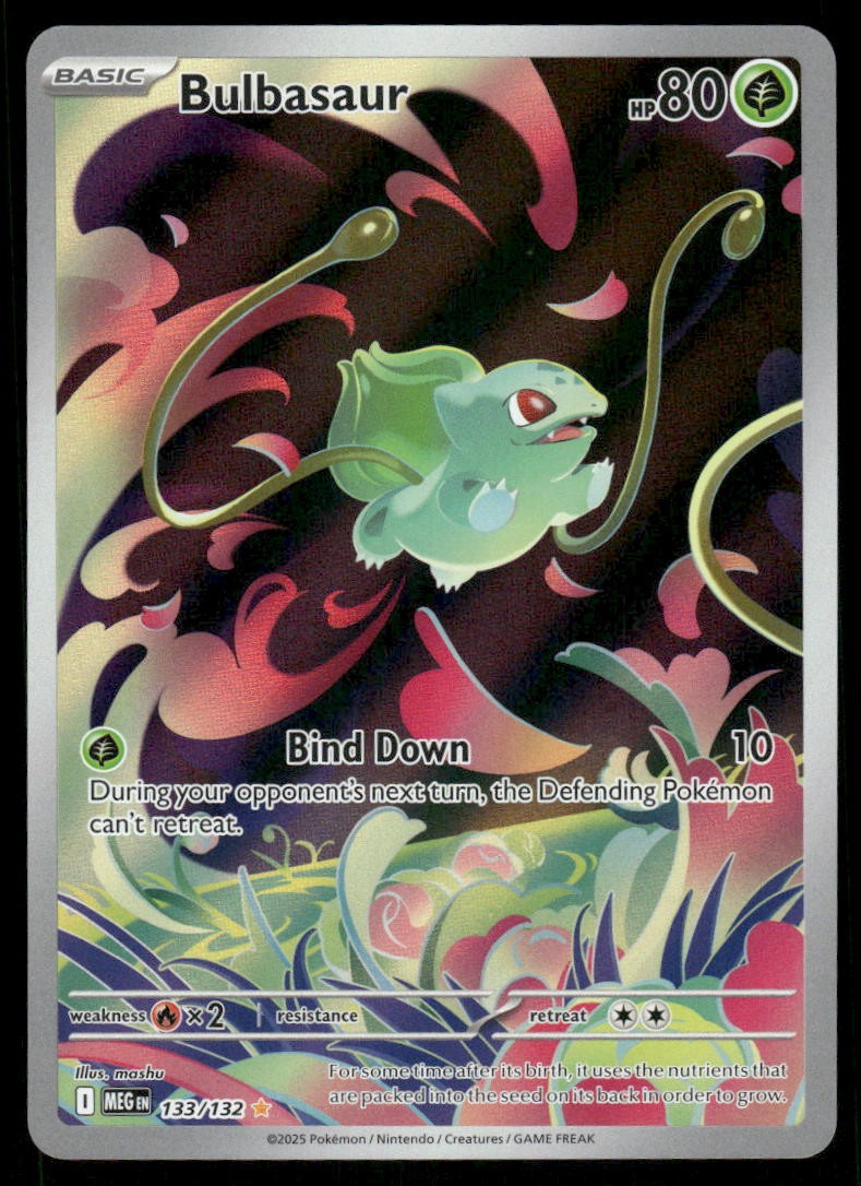 Pokemon Cards Bulbasaur 133/132 Mega Evolution Illustration Rare NM0