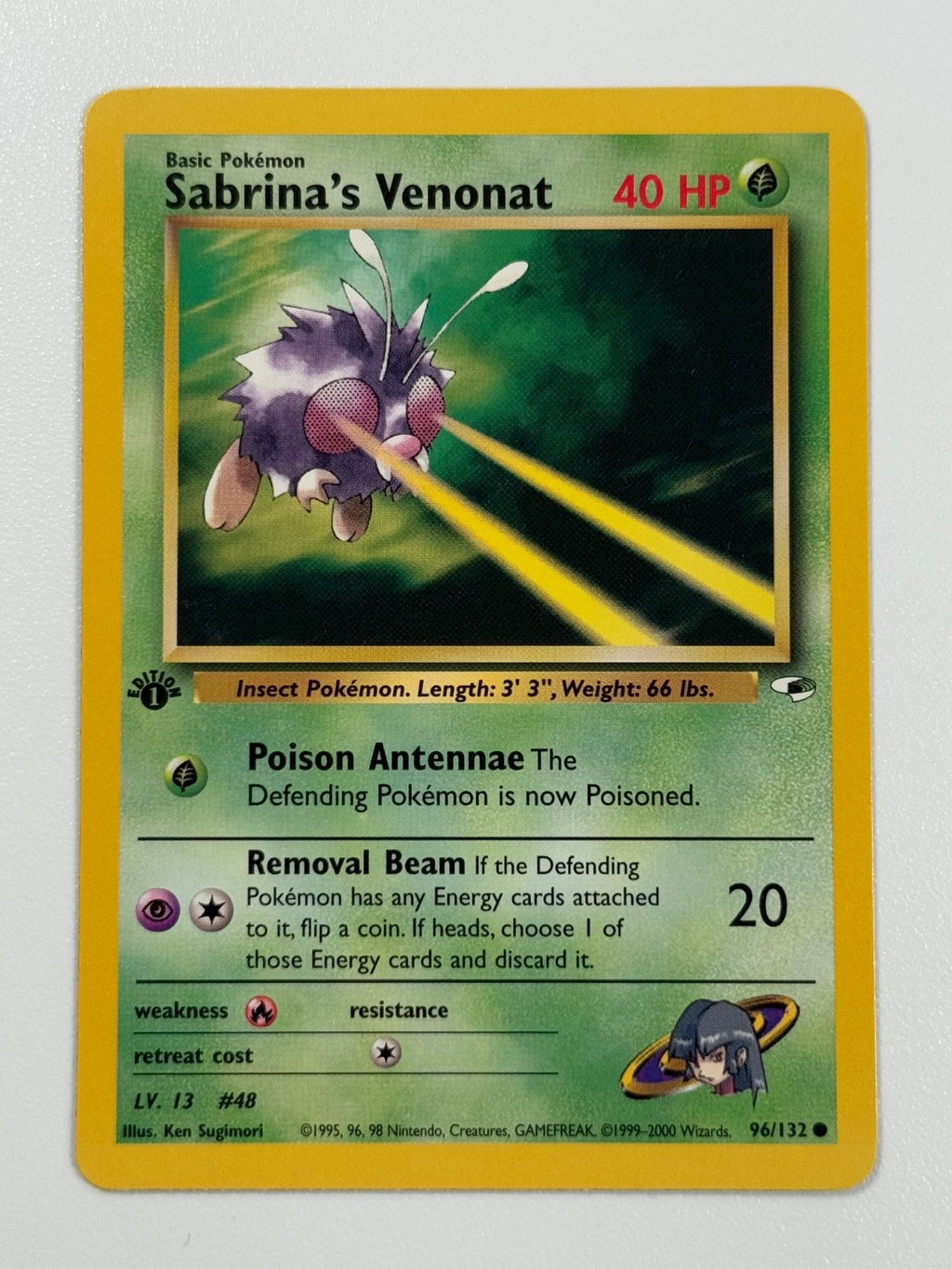 Pokémon Cards Sabrina's Venonat 96/132 1ST EDITION Gym Heroes WOTC Common0