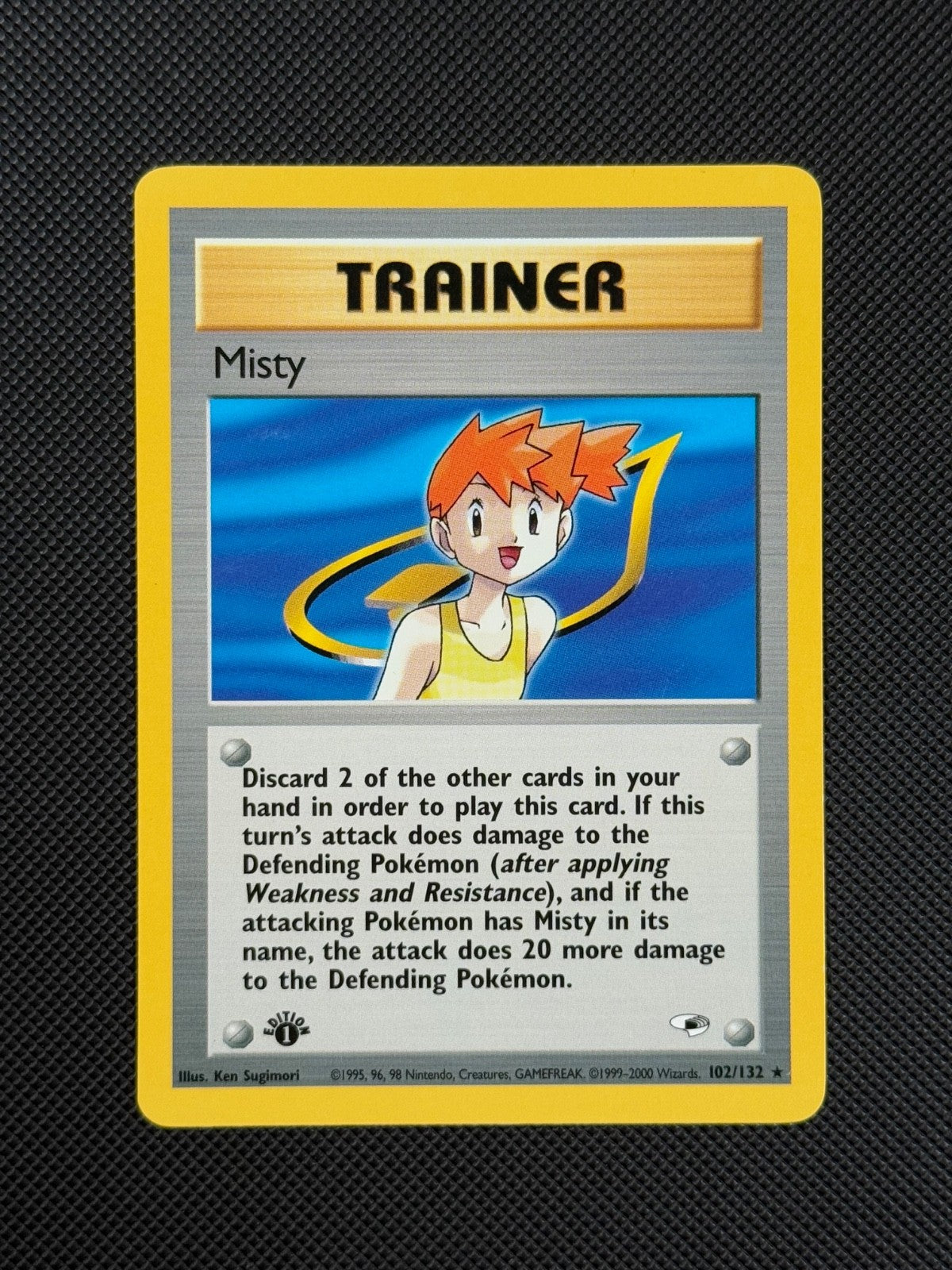 Pokémon Cards Misty 102/132 1ST EDITION Gym Heroes WOTC Rare1