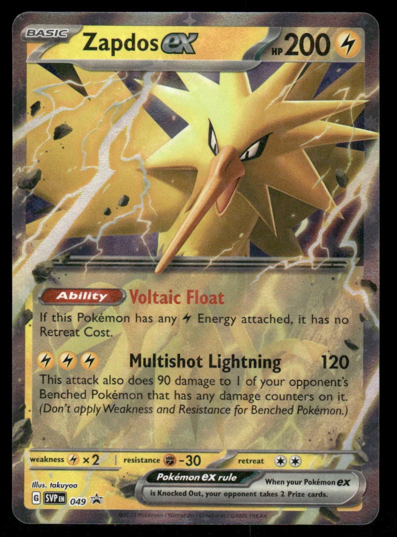 Pokemon Cards Zapdos ex 049 Scarlet & Violet Promo NM0