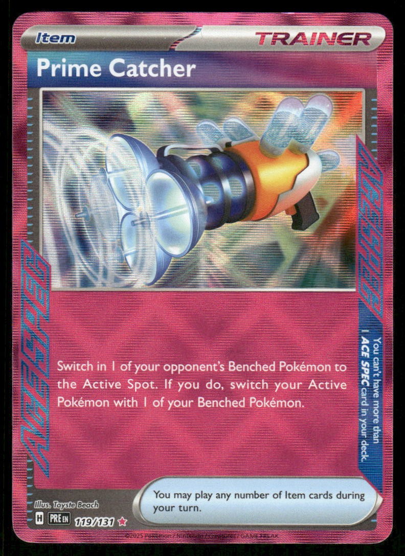 Pokemon Cards Prime Catcher 119/131 Prismatic Evolutions ACE SPEC Rare NM0