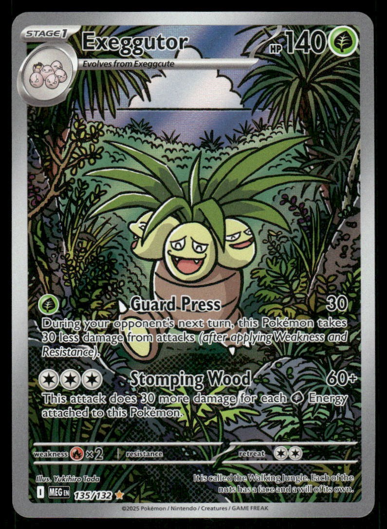Pokemon Cards Exeggutor 135/132 Mega Evolution Illustration Rare NM *20