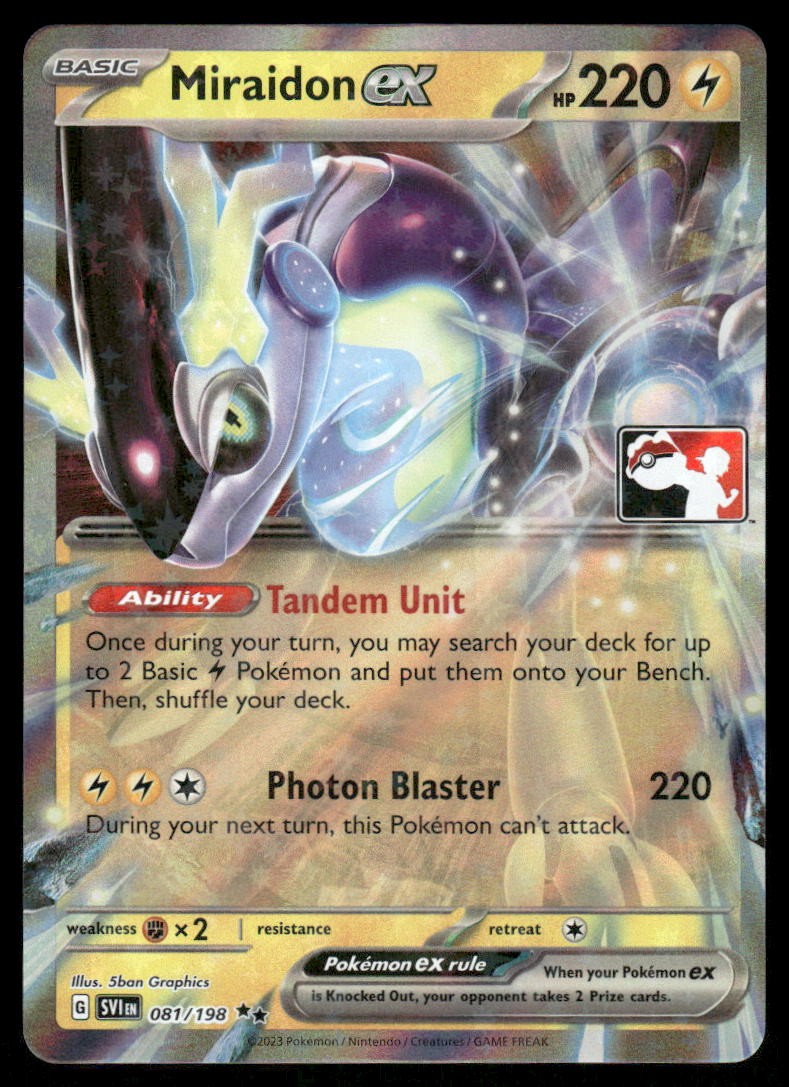 Pokemon Cards Miraidon ex 081/198 PRIZE PACK Scarlet & Violet Double Rare NM0