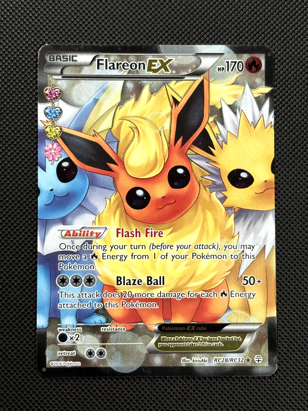 Flareon EX RC28/RC32 RADIANT COLLECTION Pokémon Card XY Generations NM0
